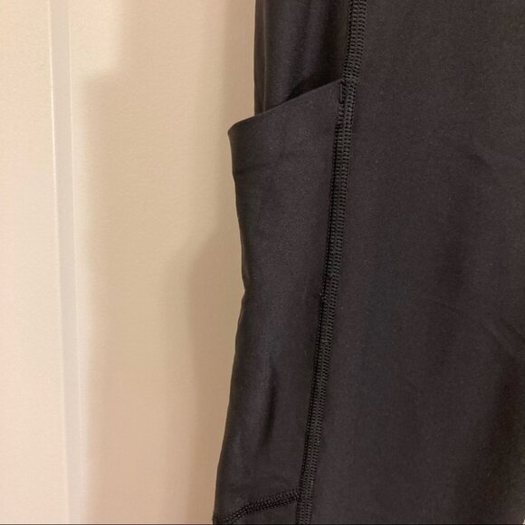 VIRUS Sz XL Workout  Run Exercise Activewear Leggings Side Pockets Mesh at Hem - Picture 3 of 6